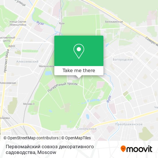 Первомайский совхоз декоративного садоводства map