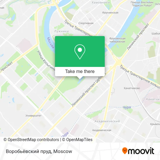 Воробьёвский пруд map