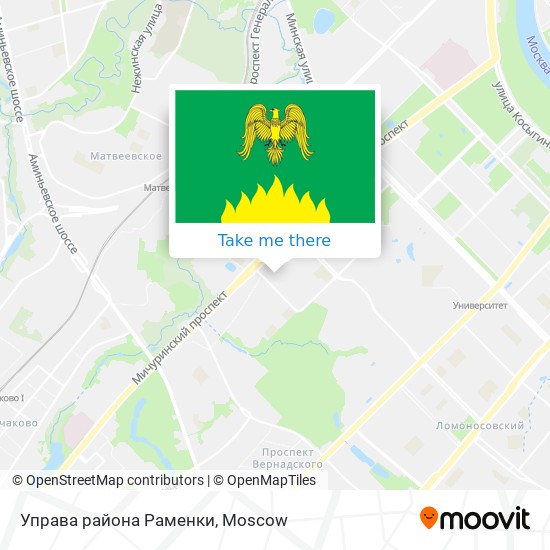 Управа района Раменки map