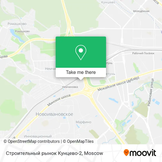 Строительный рынок Кунцево-2 map