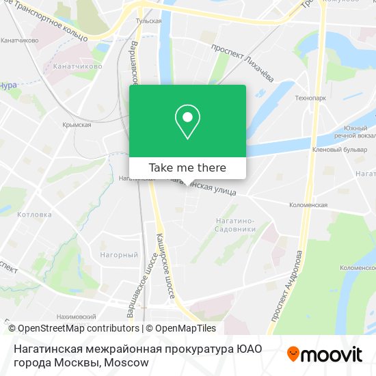 Нагатинская межрайонная прокуратура ЮАО города Москвы map