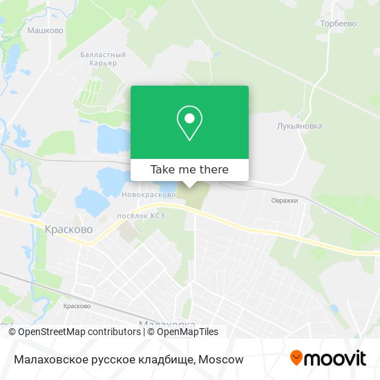 Малаховское русское кладбище map