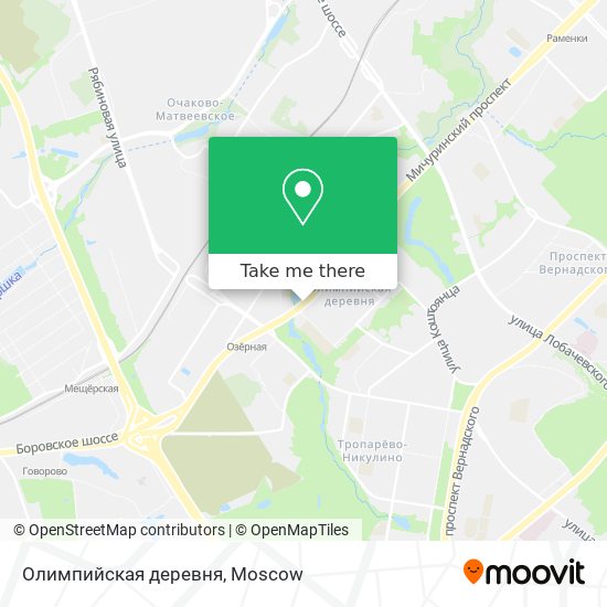 Олимпийская деревня map