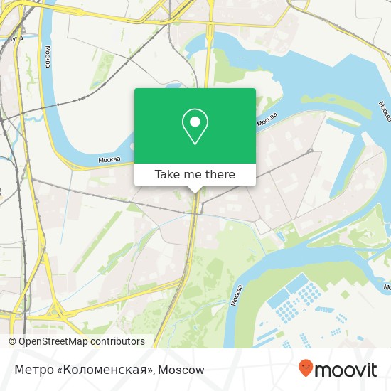 Метро «Коломенская» map