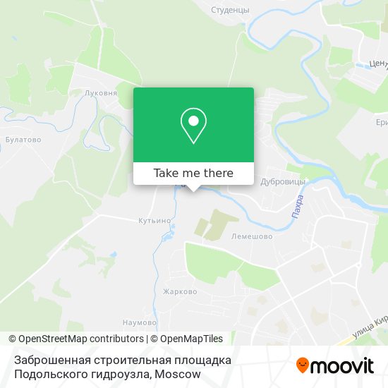 Заброшенная строительная площадка Подольского гидроузла map