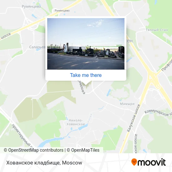 Хованское кладбище map