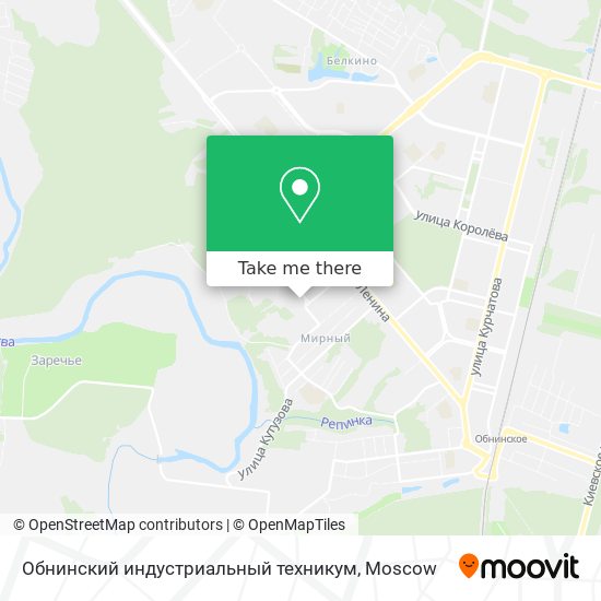 Обнинский индустриальный техникум map
