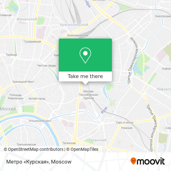 Метро «Курская» map