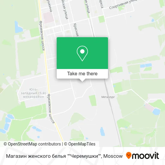 Магазин женского белья ""Черемушки"" map