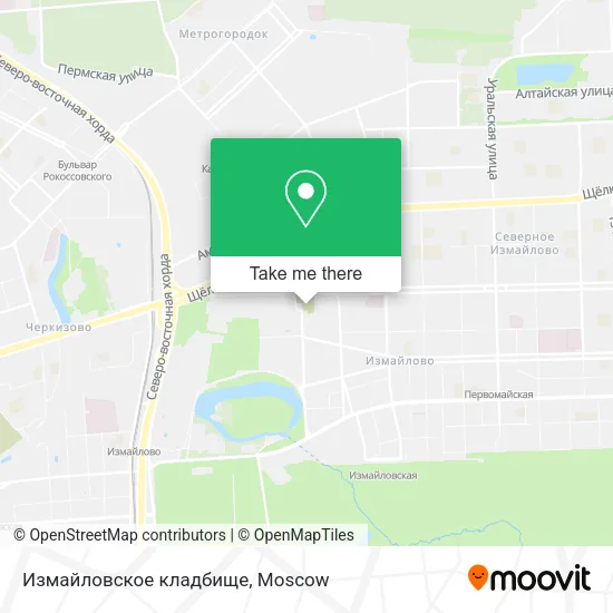 Измайловское кладбище map