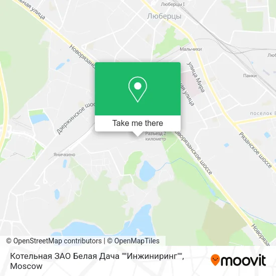 Котельная ЗАО Белая Дача ""Инжиниринг"" map