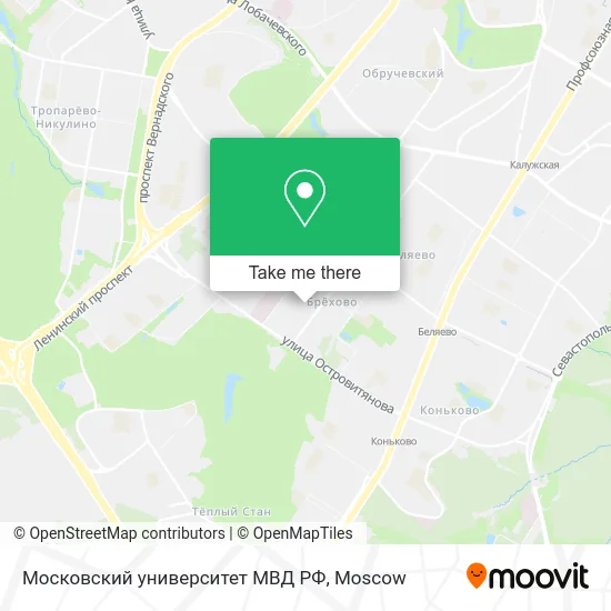 Московский университет МВД РФ map