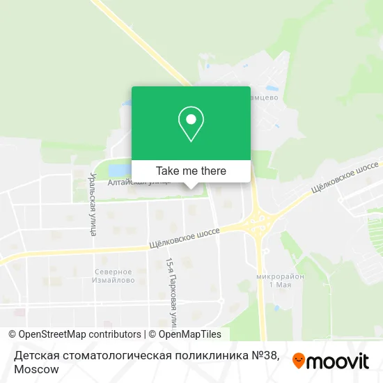Детская стоматологическая поликлиника №38 map