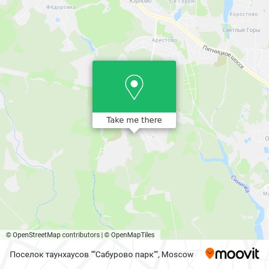 Поселок таунхаусов ""Сабурово парк"" map