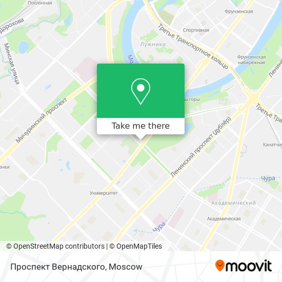 Проспект Вернадского map