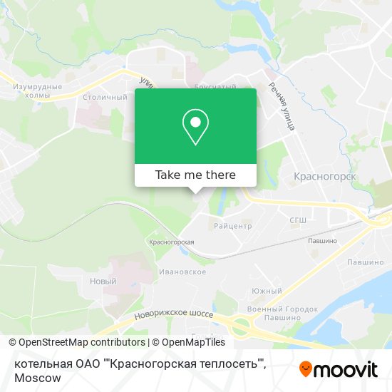 котельная ОАО ""Красногорская теплосеть"" map