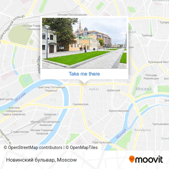 Новинский бульвар map