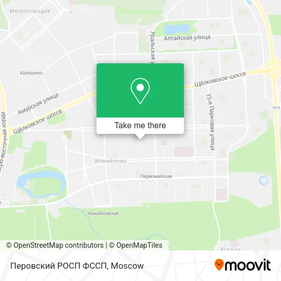 Перовский РОСП ФССП map