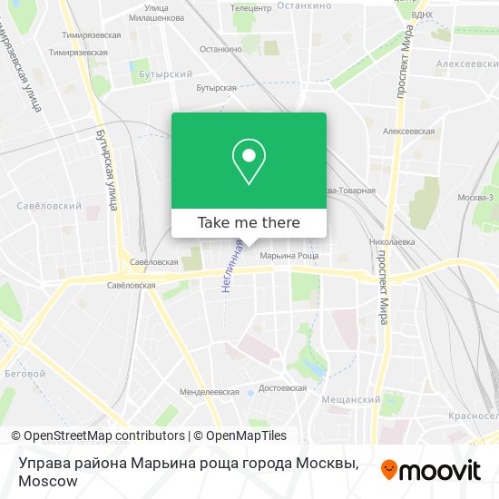 Управа района Марьина роща города Москвы map