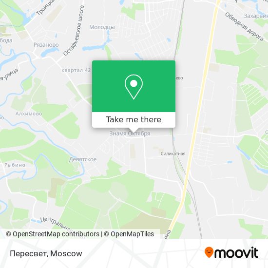 Пересвет map