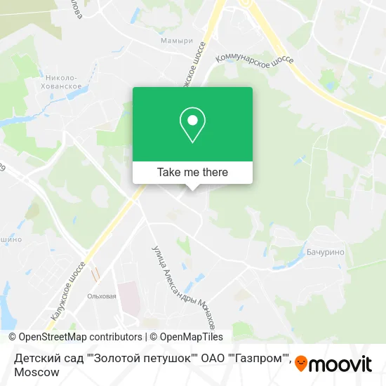 Детский сад ""Золотой петушок"" ОАО ""Газпром"" map