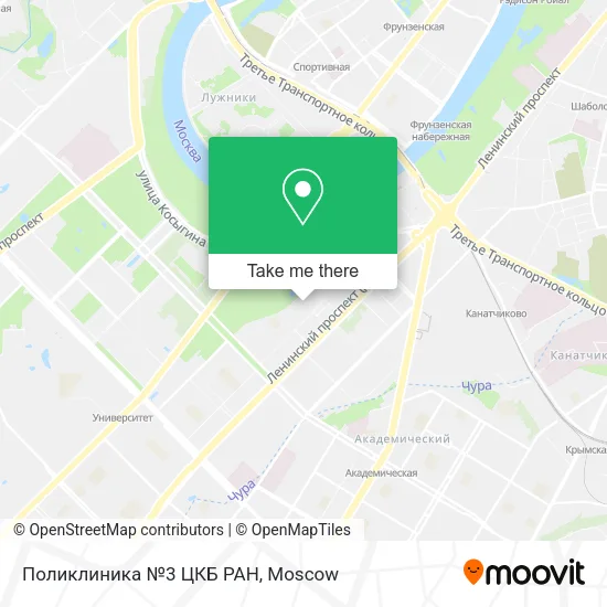 Поликлиника №3 ЦКБ РАН map