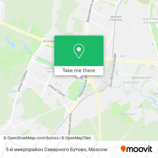 5-й микрорайон Северного Бутово map