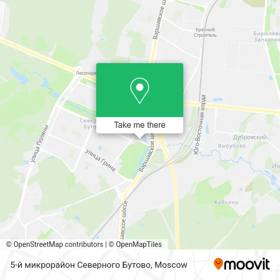 5-й микрорайон Северного Бутово map