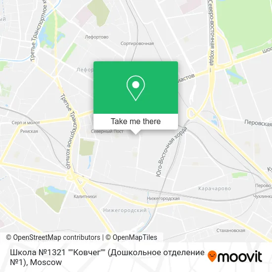 Школа №1321 ""Ковчег"" (Дошкольное отделение №1) map