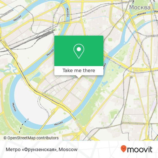 Метро «Фрунзенская» map
