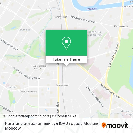 Нагатинский районный суд ЮАО города Москвы map