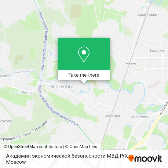 Академия экономической безопасности МВД РФ map