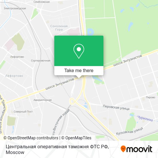 Центральная оперативная таможня ФТС РФ map