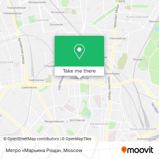 Метро «Марьина Роща» map