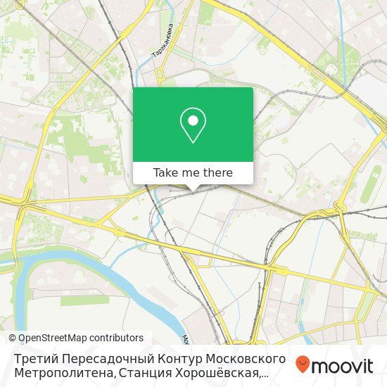 Третий Пересадочный Контур Московского Метрополитена, Станция Хорошёвская map
