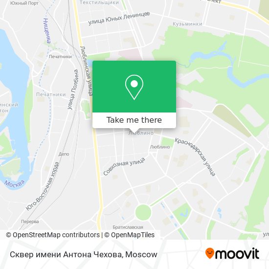 Сквер имени Антона Чехова map
