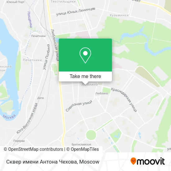 Сквер имени Антона Чехова map