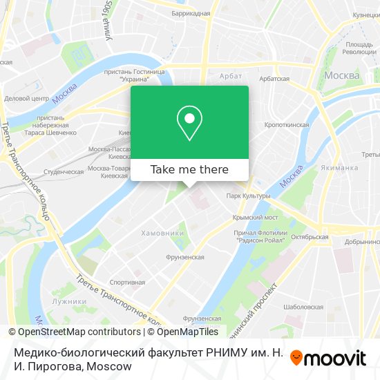 Медико-биологический факультет РНИМУ им. Н. И. Пирогова map