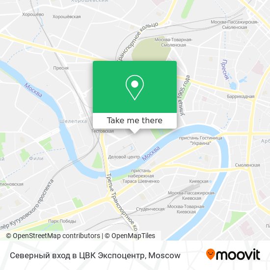 Северный вход в ЦВК Экспоцентр map