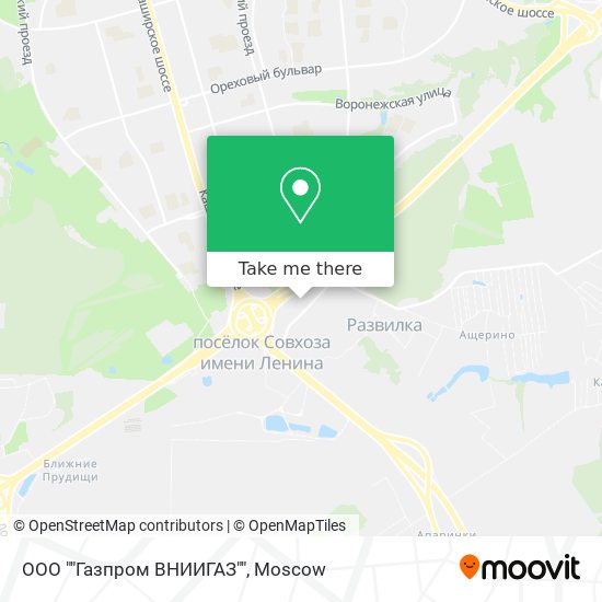 ООО ""Газпром ВНИИГАЗ"" map