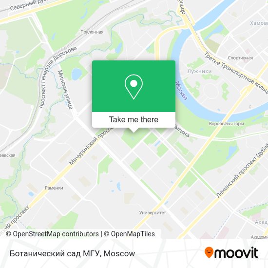 Ботанический сад МГУ map