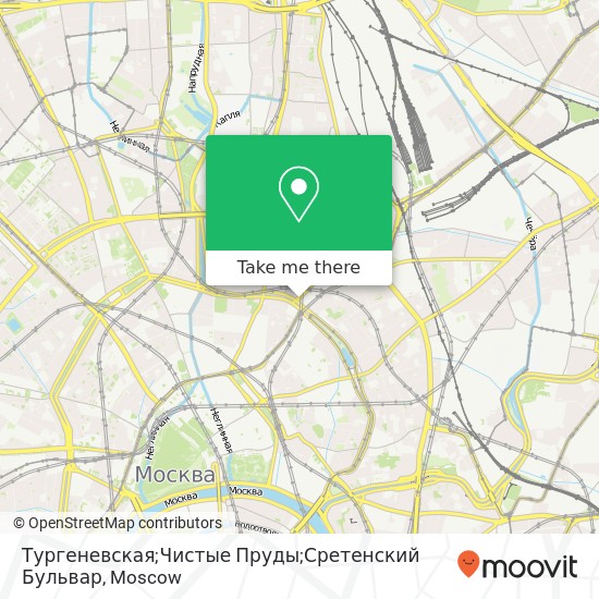 Тургеневская;Чистые Пруды;Сретенский Бульвар map