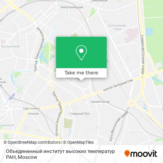 Объединенный институт высоких температур РАН map