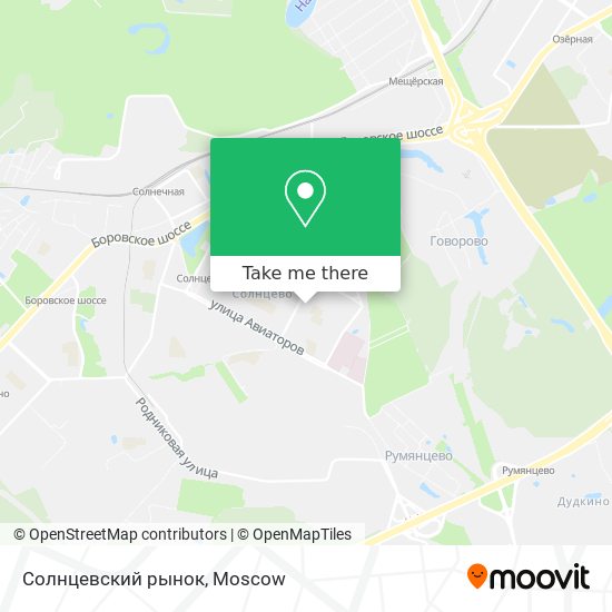 Солнцевский рынок map
