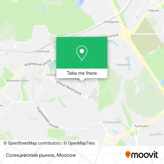 Солнцевский рынок map