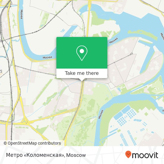 Метро «Коломенская» map
