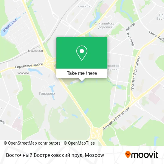 Восточный Востряковский пруд map