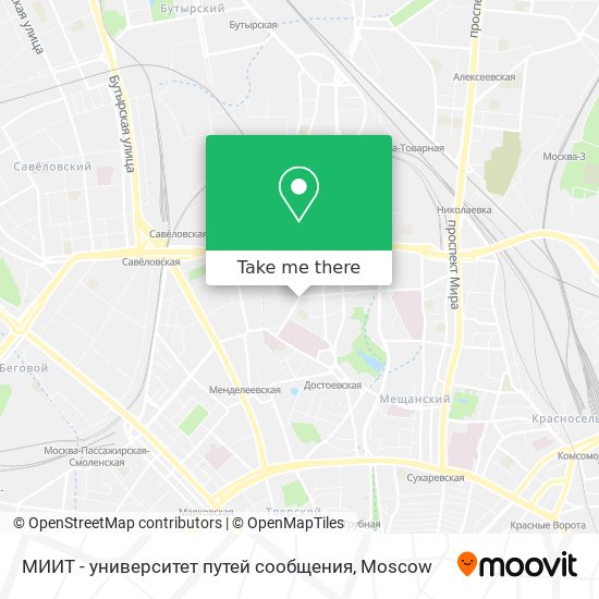 МИИТ - университет путей сообщения map