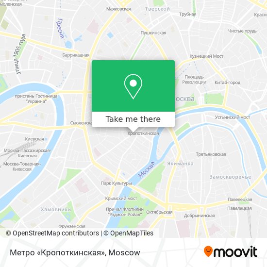 Метро «Кропоткинская» map