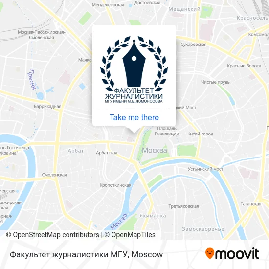 Факультет журналистики МГУ map